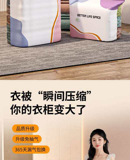 【No Need for Vacuuming】Household 3D Storage Compression Bags for Seasonal Clothes, Vacuum Compression Storage Bags, Specialized for Quilts detail 6