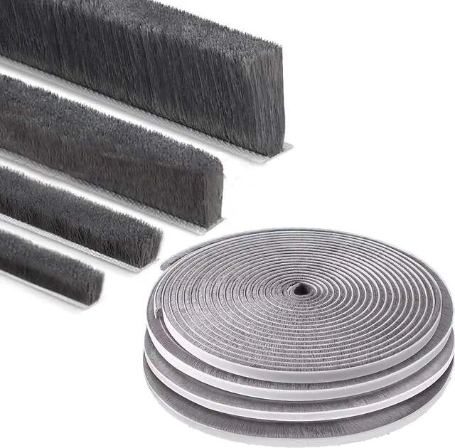 Door and Window Sealing Strips, Self-Adhesive Plastic Steel Aluminum Alloy Door Gap Slot Sealing Strips, Window Warm and Windproof Strips detail 1