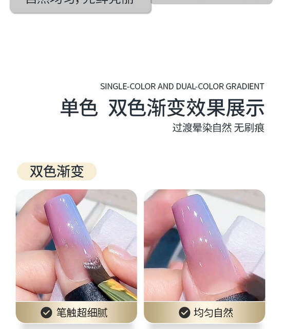 Rs Widened Encrypted Golden Manicure Sweep Pen Soft and Not Easy to Explode and Smudge Gradient Pen Flower Pen Graffiti Petal Pen detail 10