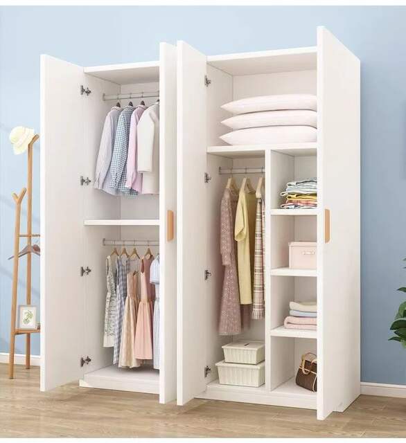 Wardrobe for Home Use, Economical Modern Minimalist Assembly Wardrobe, Bedroom Storage, Rental Room Solid Wood Simple Storage Cabinet detail 10