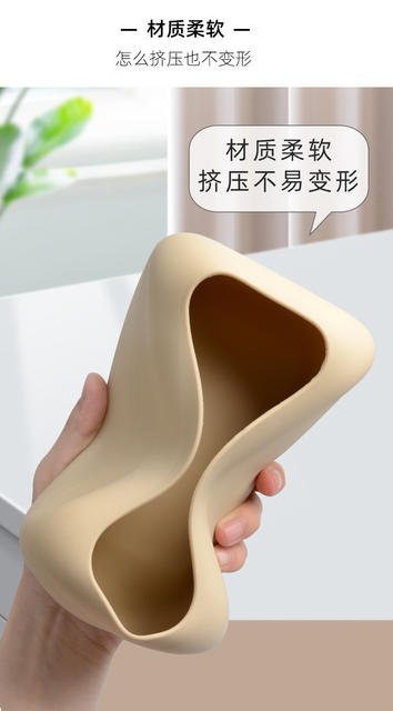 Creative wall-mounted silicone tissue box non-perforated adsorption toilet living room paper soft box suction cup tissue box detail 7