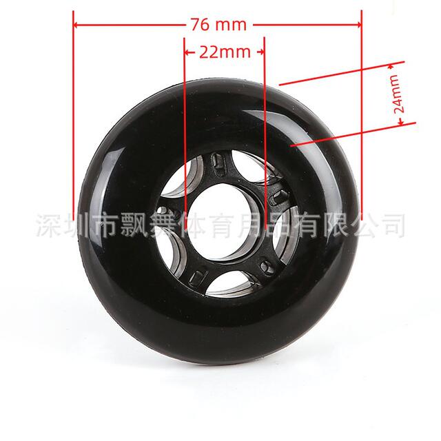 PU wheel skate pulley silent wheel vigor board trolley shopping cart machine with wheel soft rubber material detail 5