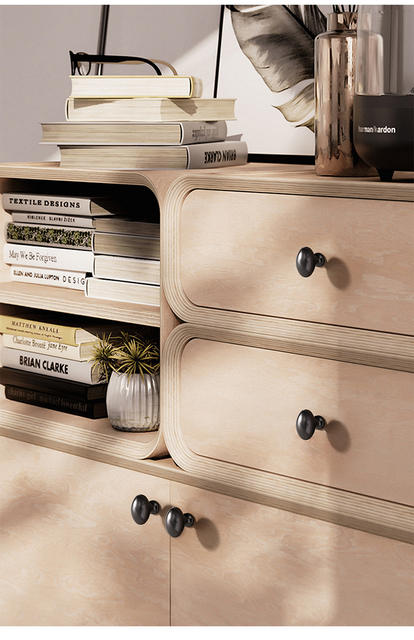 Cabinet door handle pigeon egg Oval single hole handle modern simple golden black cabinet wardrobe furniture accessories detail 3