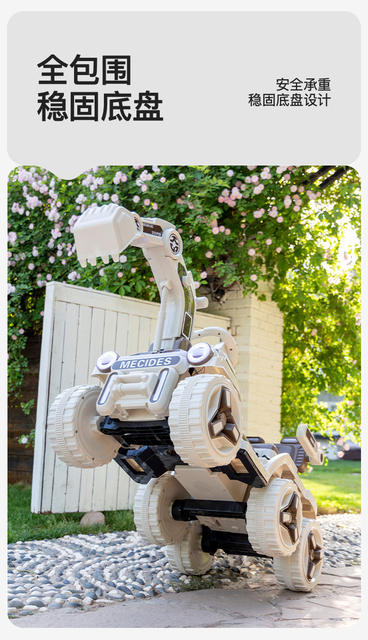 New Model Children's Excavator, Large Toy Vehicle That Can Be Ridden, Remote-Controlled Electric Excavator Construction Vehicle for Girls and Boys detail 7
