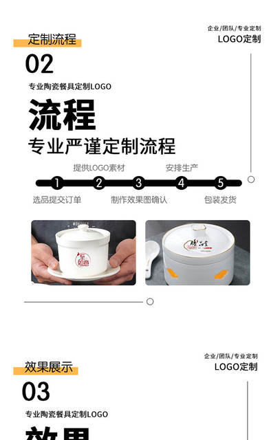 Three-Compartment Ceramic Plate, Multi-Compartment Dinner Plate, Prep Plate, Steaming Bowl, Low-Fat Meal Plate, Ceramic Three-Section Steaming Plate detail 4
