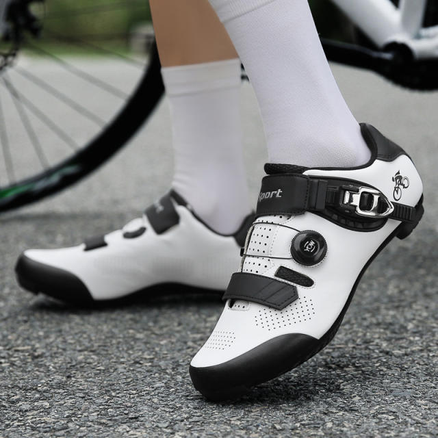 New professional cycling shoes men's lockless mountain bike bicycle shoes road bike lock shoes non-lock bicycle Women's Spring detail 3
