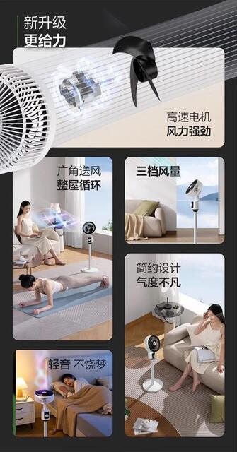 Yangzi Air Circulation Fan Household Large Wind Power Floor Fan Energy-Saving Silent Electric Fan Dormitory Table and Floor Dual-Use Fan detail 6