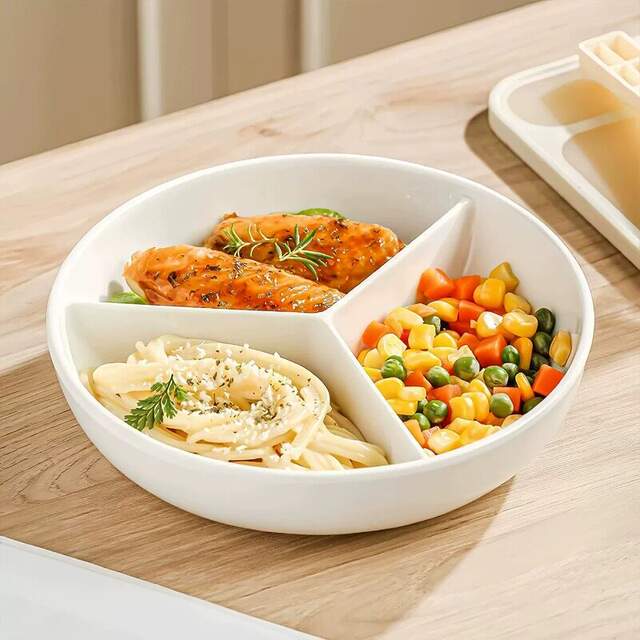 【Large Size 19cm Diameter】Steaming Plate, Dinner Plate, Baby Food Supplement Steaming Bowl, Divided Steaming Tray detail 1