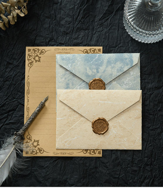 Morning foam gilded envelope letterhead suit channel style relief texture handwritten love letter valentine's day paint envelope detail 1