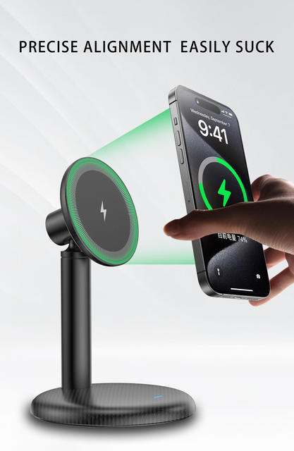New Wireless Charger, E-Commerce Hot-Selling Product, Desktop Mobile Phone Stand, Magnetic Wireless Fast Charging, Kc Manufacturer V26 detail 2