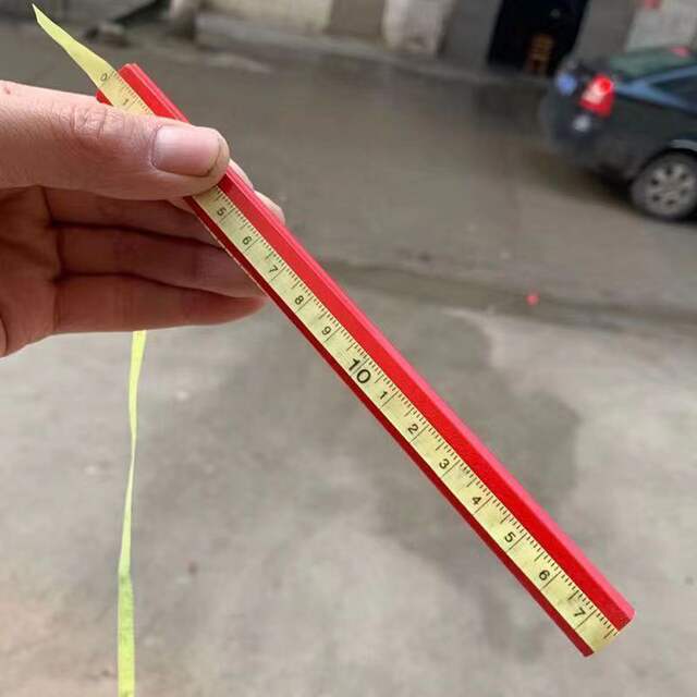 Woodworking Pencil Site Special Marking Work Special Flat Head Pen Wood Black Octagonal Red Square Line High Color Value detail 8