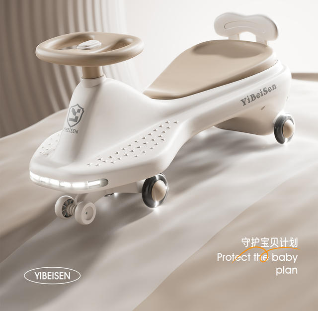 Children's Twist Car, New Baby 1 to 3 Years Old, Anti-Rollover Rocking Car, Adults Can Sit and Slide Cheche detail 5