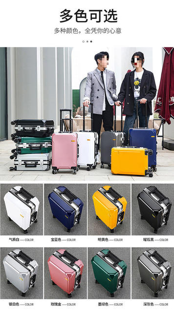 Aluminum Frame Luggage Suitcase with Universal Wheels for Men and Women, New Model Travel Suitcase, Business Password Suitcase detail 4