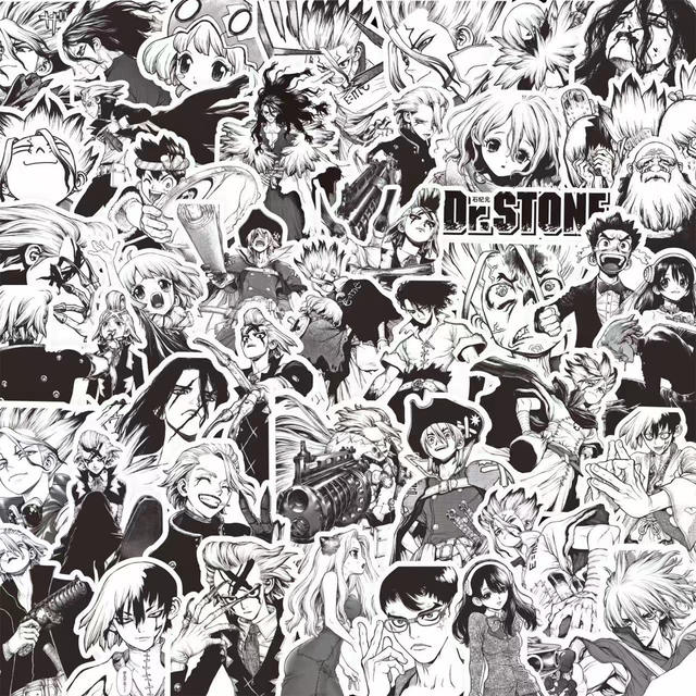 Japanese Anime Ishigami Era Stickers Ishigami Chisato Amber Stanley Genron Water Peripheral Diary Notebook DIY Set detail 2