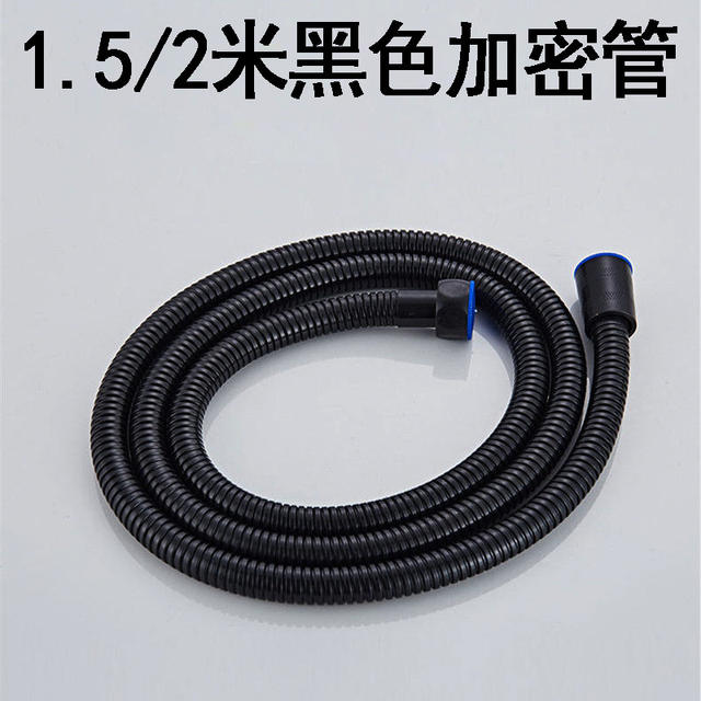 Encrypted shower hose 1.5/2 m bathroom water heater shower nozzle tube black plastic-coated explosion-proof tube detail 4