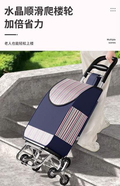 Shopping Cart for Elderly, Lightweight Portable Folding Trolley for Home Use and Climbing Stairs detail 6