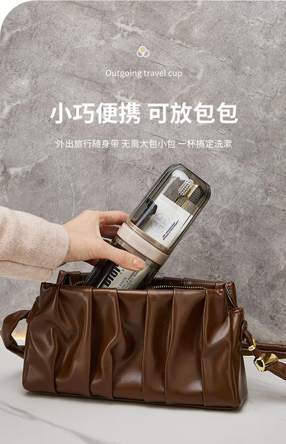 Travel brushing mouthwash Cup suit toothbrush cup with lid toothpaste box portable high-looking wash cup detail 4