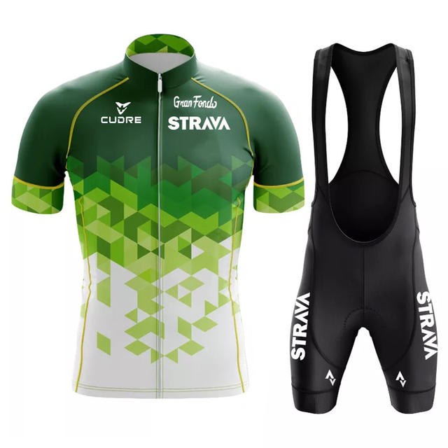 2024 Cycling Clothing Strava Tour De France Road Bike Short Sleeve Set for Mountain Bike Races detail 9