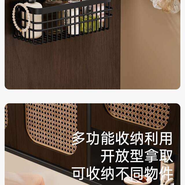 【Dropshipping】Suction Cup Storage Basket Bathroom Drainage Hanging Type No-Drill Cosmetic and Face Towel Storage Basket detail 6