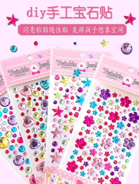New Princess Cartoon Crystal Stickers 3D Three-Dimensional Gemstones Children's Diamond Paste Paintings Girls Toys with Diamonds Wholesale detail 1