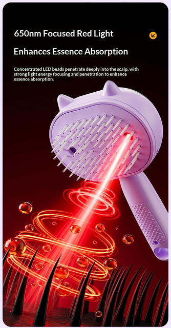 Electric Spray Airbag Massage Comb for Massaging Scalp and Hair Roots, Moisturizing and Smoothing Hair, Pet Comb detail 10