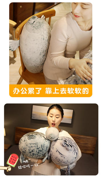 Japan Osaka Seal Pillow Sea Tour House Popular Soft Seal Doll Aquarium Plush Toy Cross-border Hair detail 12