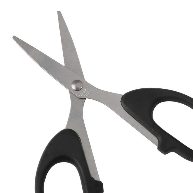Large, Medium, and Small Pointed Stainless Steel Multi-Purpose Black-Handled Scissors for DIY Crafts, Office, and Home Stationery Cutting detail 3