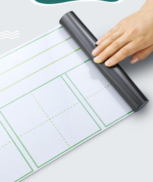 Magnetic Whiteboard Four-Line Grids Pinyin Field Grids Line Grids English Letters Blackboard Stickers Easy to Erase Portable Magnetic Stickers detail 12