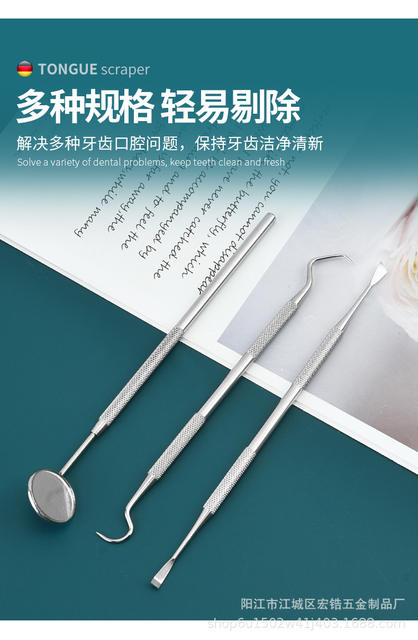 Spot Stainless Steel Dentist Oral Tools Cleaning Tooth Stones Removal Tartar Dental Laparoscopic Care Kit detail 9