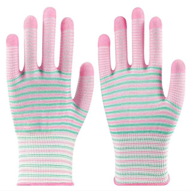 Zebra pattern nylon labor gloves light breathable wear-resistant line gloves light industrial hand protection manufacturers wholesale detail 8