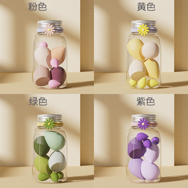 Super Soft Beauty Sponge, Water Drop-Shaped, Gourd-Shaped, Angled Sponge, Dual-Use for Dry and Wet Application, Colorful, Doesn'T Absorb Much Powder, Individually Packaged