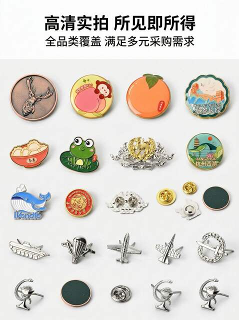 Custom Metal Badges, Name Tags, Brooches, Custom School Logos, Class Emblems, Company Emblems, Medal Designs, Enamel Customization detail 2