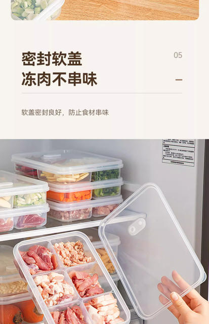 Printable Logo Refrigerator-Specific Frozen Meat Compartment Box, Frozen Storage Box, Food Prep Box, Fresh-Keeping Sealed Box detail 7