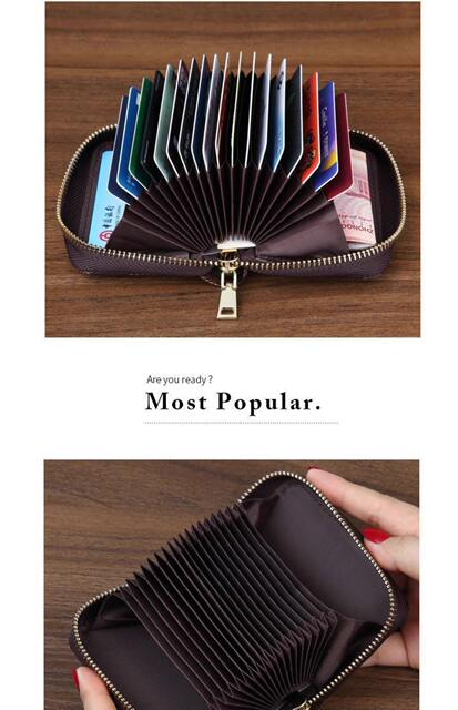 Anti-degaussing Card Holder Women's Large Capacity Multi-card Credit Card ID Holder Driver's License Business Card Holder Bank Card Holder detail 7