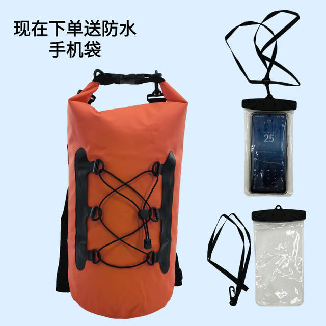 Outdoor Waterproof Bucket Bag Pvc Thickened Rafting and River Trekking Dry Bag Large Capacity Waterproof Storage Bag Camping Cycling Portable detail 4