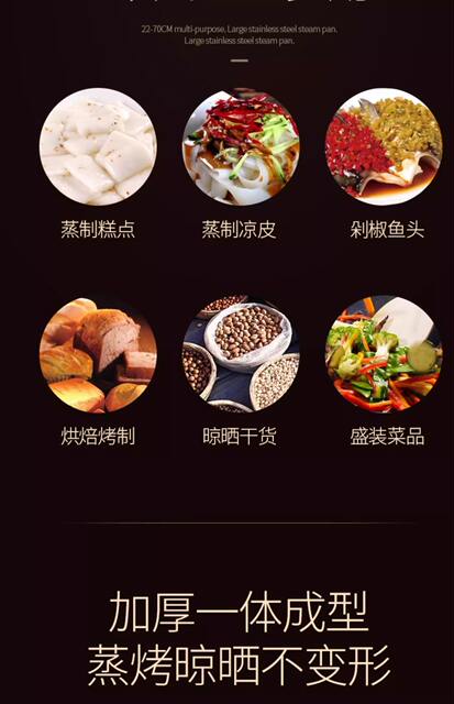 316 Stainless Steel Round Plate for Cold Noodles, Layered Cakes, and Rice Rolls, 304 Steaming Tray, Round Dish, Plate for Home Use detail 8