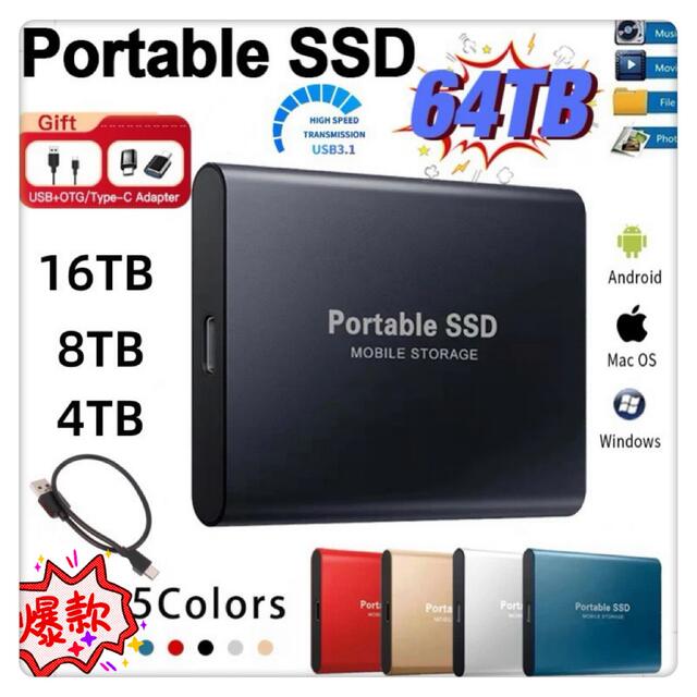 Cross-Border Export Direct Supply Mobile Solid State Drive Expansion Upgrade 4Tb, 2Tb, 1Tb Portable Hard Drive Ssd