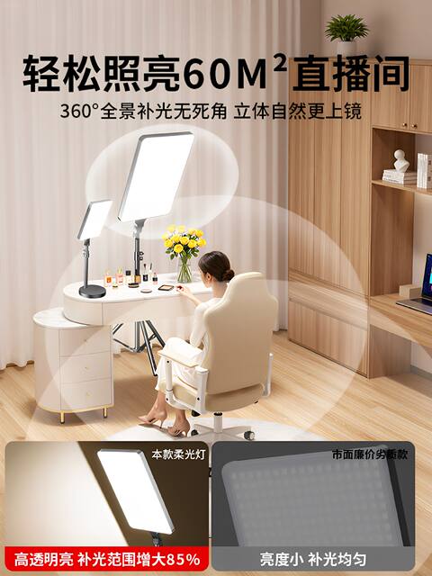 Professional Studio Light Led Fill Light for Live Streaming and Photography, Multi-Scene Lighting Equipment, Live Streaming Without Blackening the Face, Full-Body Illumination detail 2