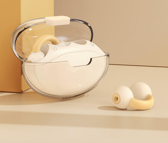 Transparent Clip-On Bluetooth Earphones with Noise Reduction, Long Battery Life, Non-In-Ear True Wireless Design, and Over-The-Ear Style detail 7