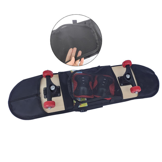 Skateboard Bag Double-warped Storage Bag Double-warped Short-board Backpack Case Thickened Bag Single Shoulder Bag Universal Mesh Bag detail 2