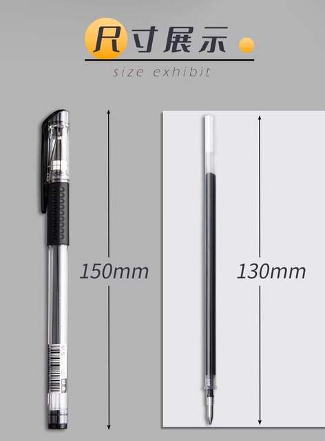 Morning/Light Q7 Gel Pen 0.5 Black Ink Pen Signature Pen Carbon Pen Student Stationery Supplies Blue-Black Pen Office Use detail 9