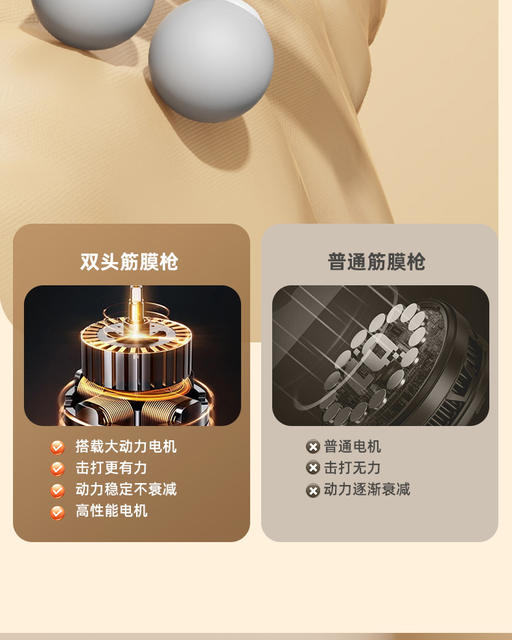 Double-Head Fascia Gun Muscle Relaxation Massager Smart Mini Vibration Impact Gun Portable Digital Display Wireless Massage Gun detail 8