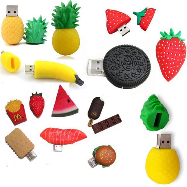 Fruit U disk 16GB 32GB USB 3.0 analog food memory stick USB2.0 pen drive 8GB