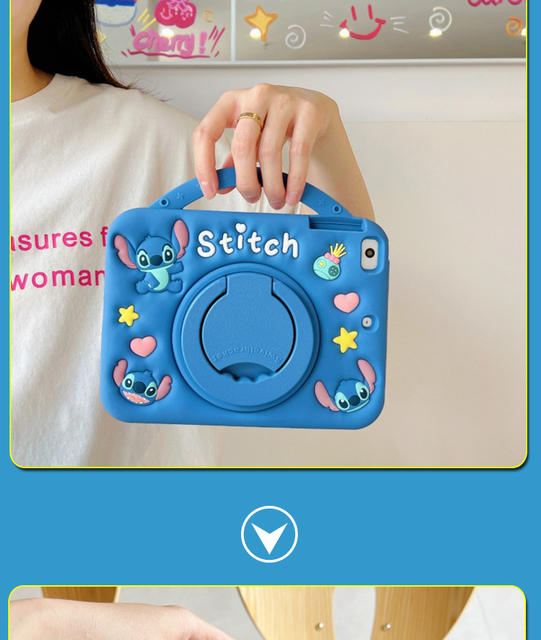 Ipad10 Protective Case 10.2 Tablet Case Air8 Kidsren's Model Ipadpro11 Silicone 9.7 Stitch Mini67 detail 7