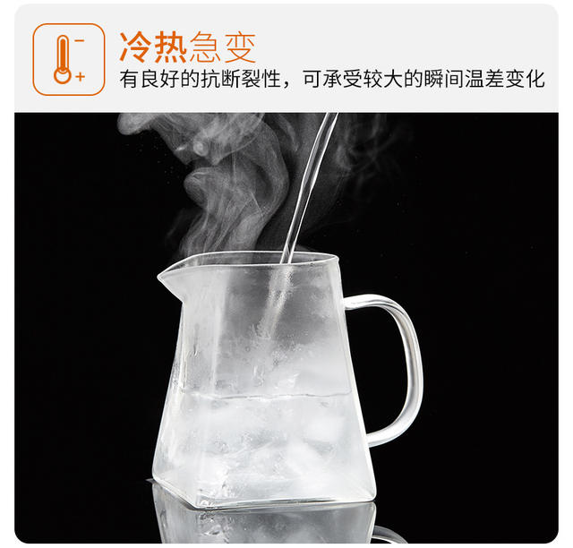 Tea Set with Large and Small Cups, Borosilicate Glass, Thickened Fair Cup, Tea Strainer, Small Green Tangerine Tea Pot, Thickened and Heat-Resistant detail 4