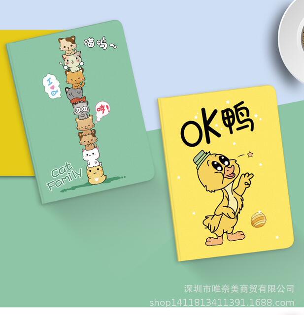 Applicable ipad11 protective case Huawei tablet computer cartoon leather case matepadpro soft case mini65 sleep detail 6