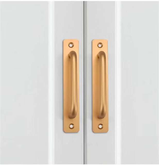 Door and window handle handle window wooden door balcony sliding door sliding door open-mounted handle punch-free aluminum alloy handle detail 11