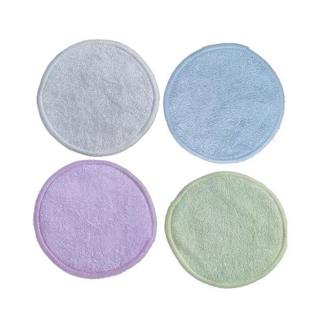 Amazon Bamboo Fiber Makeup Remover Cotton Pad Reusable Round Bamboo Cotton Velvet Bamboo Charcoal Fiber Makeup Remover Pad