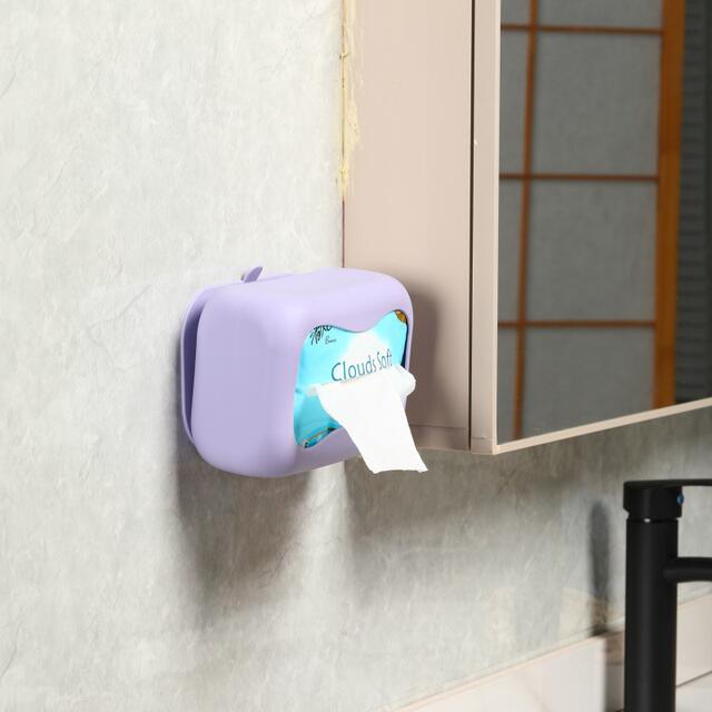 Suction Cup Tissue Box Silicone Creative Bedroom Coffee Table Adsorption Napkin Storage Box Living Room Car Soft Paper Box detail 4