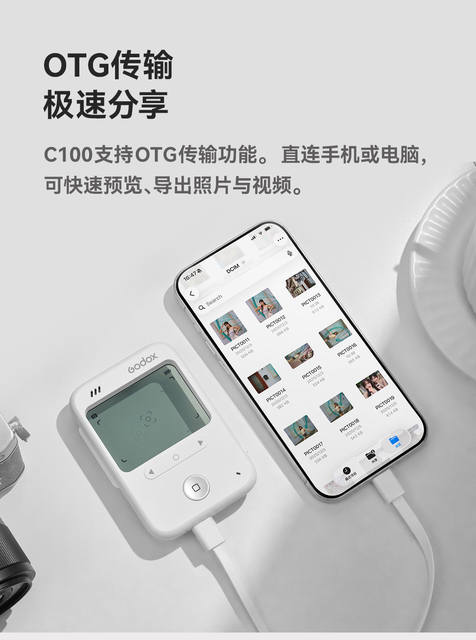 Godox C100 Transparent Viewfinder Camera Retro Selfie Ccd Camera Portable Light Metering Shooting Device detail 11
